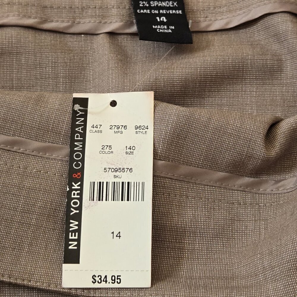 New York & Company Stretch Light Brown Straight Skirt Size 14 - Picture 11 of 11